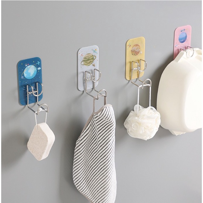 ที่แขวนติดผนัง ✅ตะขอกาวติดผนังสำหรับแขวนของทั่วไป อเนกประสงค์ไม่ต้องเจาะผนัง รับน้ำหนักได้เยอะ💪 - รูปที่ 3