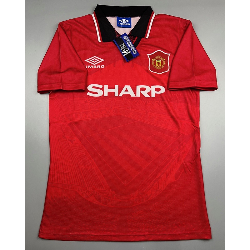 เสื้อบอล ย้อนยุค แมนยู 1994 เหย้า ลายสนาม Retro Manchester United Home เรโทร คลาสสิค 1994-96