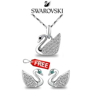 SWAROVSKI S925เงินแท้คลาสสิกชุดเครื่องประดับหงส์