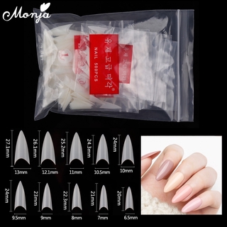 500pcs Set Transparent Natural Nail Art Full Half Cover False Nails Acrylic Uv Gel Extension French Nail Tips Manicure T Shopee Thailand