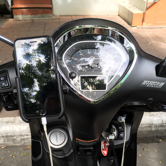 ที่ยึดโทรศัพท์มอเตอร์ไซค์ อลูมิเนียมMOTOWOLF สำหรับ Grandfilano / Phone Holder on the mirror for Yamaha Grandfilano