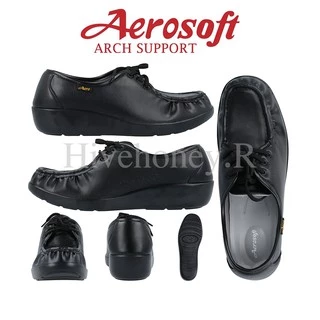 ☁️NW9092☁️ รองเท้าพยาบาล รองเท้าคัชชู เพื่อสุขภาพ aerosoft arch support(แอโร่ซอฟ)