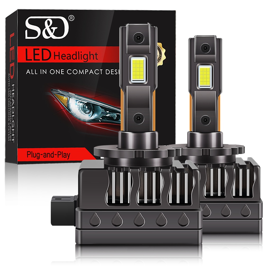 หลอดไฟหน้ารถยนต์ 100W 30000LM D1S D2S D3S D4S D8S LED HID D1R D2R D3R D4R D8R 6500K