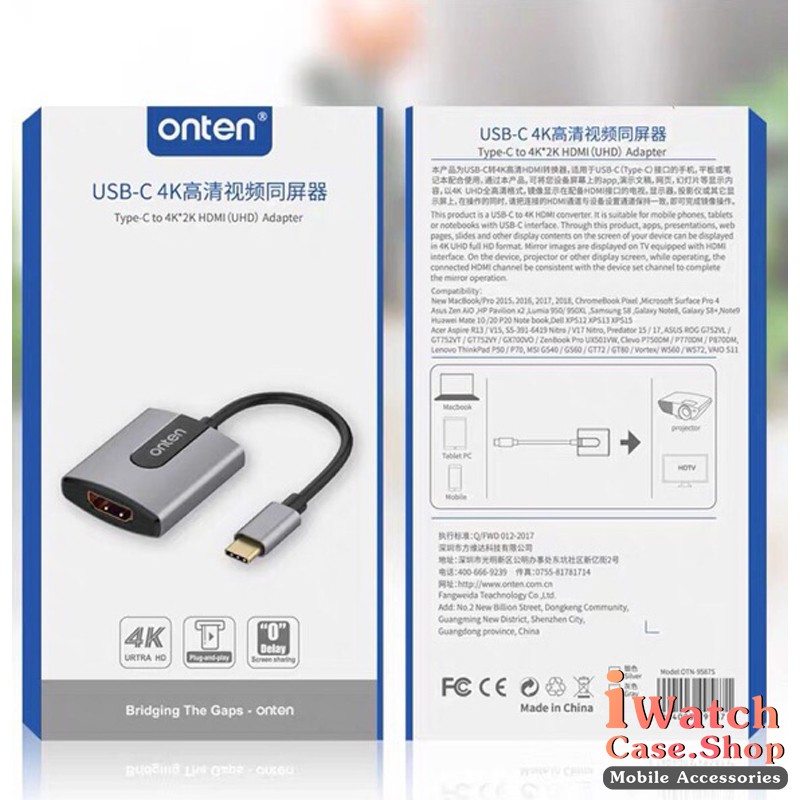 หัวแปลง Onten USB-C tO HDMI 4K Adapter