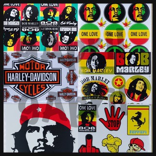 สติ๊กเกอร์harley,Bob marley,Che