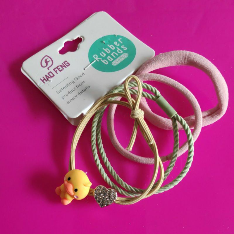 ยางน่ารัก 4 ชิ้น / ยางมัดผม (KCR -1688B)