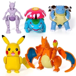 Pokemon โปเกบอล Pikachu Charizard Mewtwo Eevee Lunala Action Figure Pokeball ของเล่นสําหรับเด็ก
