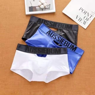 ใหม่กางเกงในชาย AUSSIEBUM ทรงTrunk ผ้าหนัง เปิดโชว์หน้าโชว์หลังนิดๆ