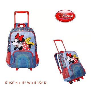 กระเป๋าลาก ใส่หนังสือ งานแท้นำเข้า จาก อเมริกาDisney Store Rolling Backpack