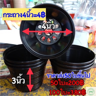 กระถางต้นไม้พลาสติก4นิ้ว กระถาง4นิ้วราคาส่ง กระถาง4นิ้ว50ใบ กระถาง4นิ้ว100ใบ