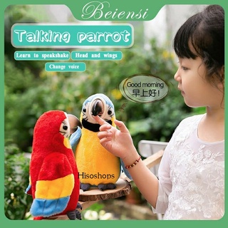 Talking Parrot Doll Toy ตุ๊กตานกแก้วพูดได้ พูดตามได้ทุกภาษา ปีกขยับได้ น่ารักน่าเล่นมากๆเลยค่ะ