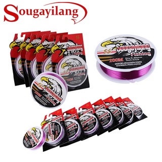 Sougayilang สายตกปลา 100 ม. 11-41 LB สายตกปลาไนลอน สำหรับการตกปลาน้ำเค็ม/น้ำจืด