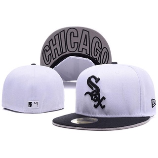 หมวกแก๊ป ผ้าฝ้าย ปักลายตัวอักษร Chicago White Sox MLB สําหรับผู้ชาย และผู้หญิง