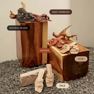 Savvy.bkk รุ่น MELANIN แนะนำบวกเพิ่ม +1 ไซต์ปกติ(Size 35-42) รองเท้าผู้หญิง รองเท้าแตะมีส้น รองเท้าแตะแบบสวม รองเท้าแตะ