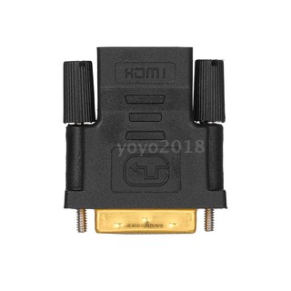 dvi - d to hd 1080 p gold plated dvi- d 24+1 pin male to hd female อะแดปเตอร์แปลงสายเคเบิ้ลสําหรับ ps 4 pc hdtv - ray