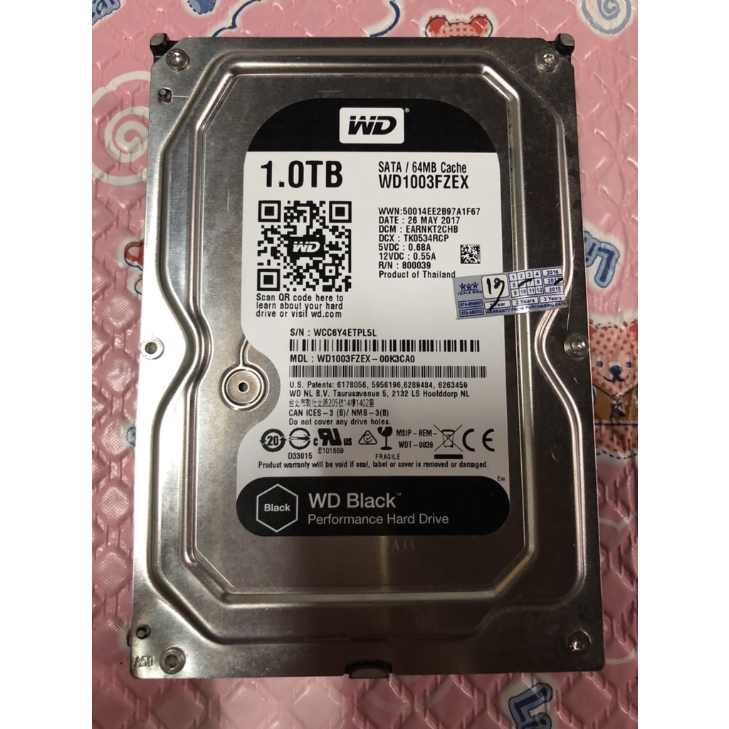 HDD WD Black 1TB มือสอง  สภาพดีพร้อมใช้