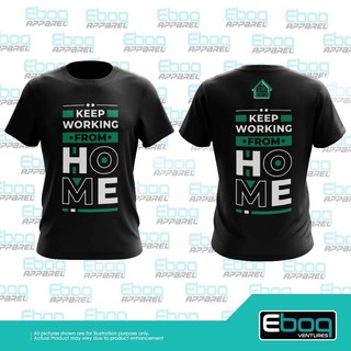 [S-5XL][พร้อมส่ง] เสื้อยืดไมโครไฟเบอร์ พลัสไซซ์ พิมพ์ลาย Work From Home 05 Eboq Sublimation Baju WFH