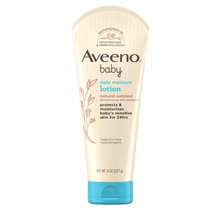 Aveeno Baby Daily Moisture Lotion 227 g. [หลอดสีฟ้า]