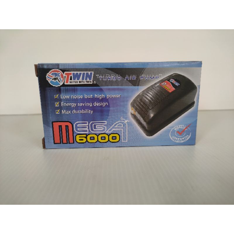 ปั้มลมMega6000ปั้มอ๊อกซิเจนตัวเล็ก1ทาง(พร้อมส่งทุกวัน)