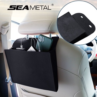 SEAMETAL กระเป๋าเก็บของในรถ กระเป๋าเก็บของแบบไม่ทอ อเนกประสงค์ กระเป๋าเก็บของหลังเบาะรถยนต์ กระเป๋าเก็บของออแกไนเซอร์ภายในรถ Car Seat Back Organizer Non-woven Fabric Storage Bag
