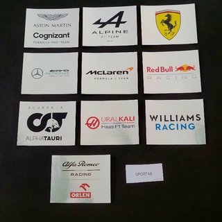 สติ๊กเกอร์ฟอยด์ Logo ทีมรถแข่ง F1 ครบทั้ง 10 ทีม | Completed Set Topps Sticker F1 Team Logo