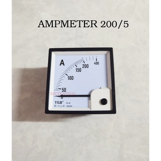 T&amp;B แอมป์มิเตอร์ (Ammeter) TB-96 200/5A ขนาด 96x96 mm.