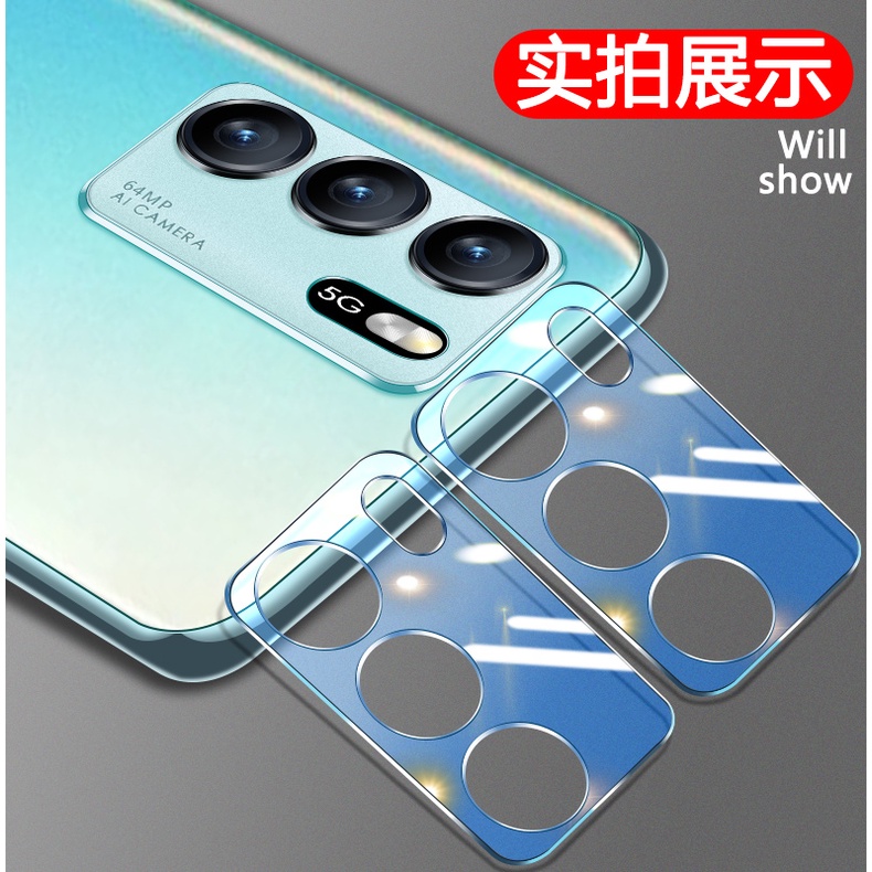 2in1 OPPO Reno6z 5G ฟิล์มเลนส์กล้อง + ฟิล์มกระจกเต็มจอขอบดำ ฟิล์มกันกระแทก - รูปที่ 4