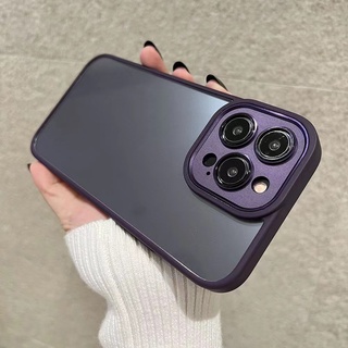 เคสแข็งใสสำหรับ iPhone 14 Pro Max 13 Pro Max case 14 Plus case อะคริลิคเปลือกแข็งซิลิโคนกันกระแทกเคสโทรศัพท์