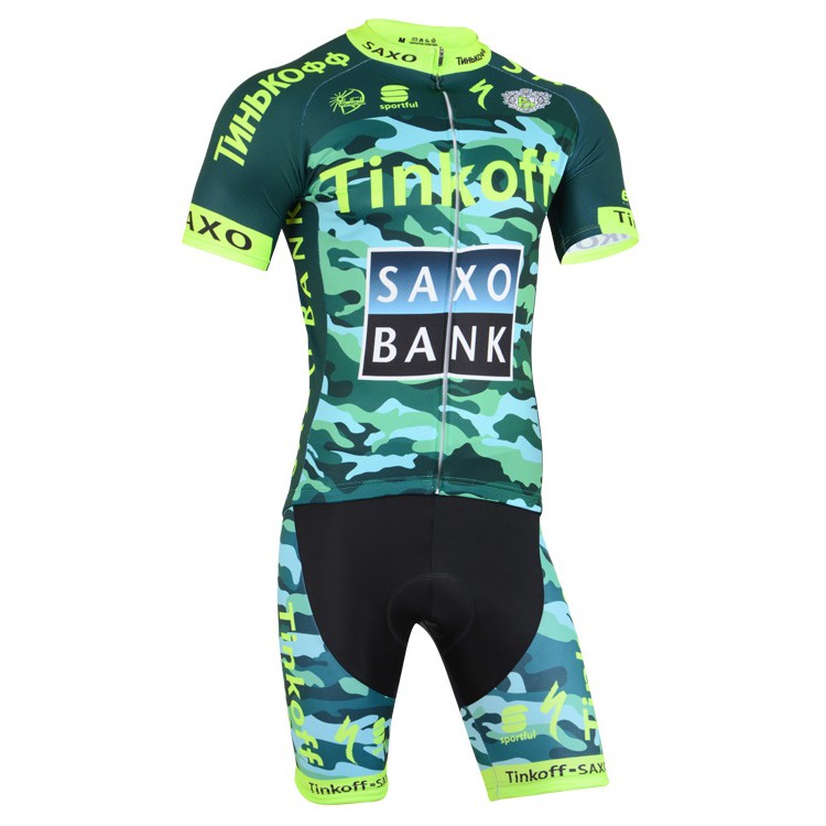 ชุดปั่นจักรยานทีม tinkoff ลายพราง