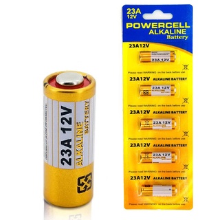 ถ่าน23A 12v ถ่านกริ่งไร้สาย รีโมตรถยนต์ รุ่น Power cellalkaline Battery 1 แผงมี 5 ก้อน พร้อมส่ง