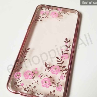 เคส oppo r9s plus r9s pro เคสมือถือยางนิ่มประดับคริสตัล ลายดอกไม้ กรอบมือถือพร้อมส่งในไทย