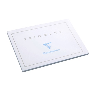 Clairefontaine Triomphe สมุดฉีก กระดาษการ์ดขาว บริสตอล 10.5x14.8ซม. 205 แกรม Bristol 205g white card tear-off pads 1456C