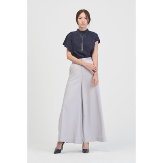 Hamburger studio กางเกงขาบาน Side Slit Wide-Leg Pants (C0012)