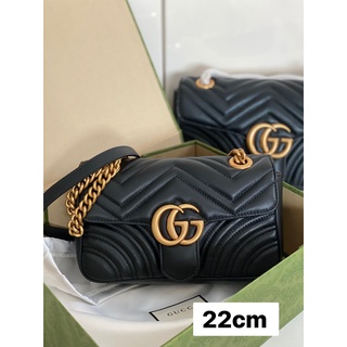 กระเป๋า กุชชี่ mamont  Grade origi  Size 22cm  Size 22cm  Box set color black ถ่ายสดจากสินค้าจริง100%