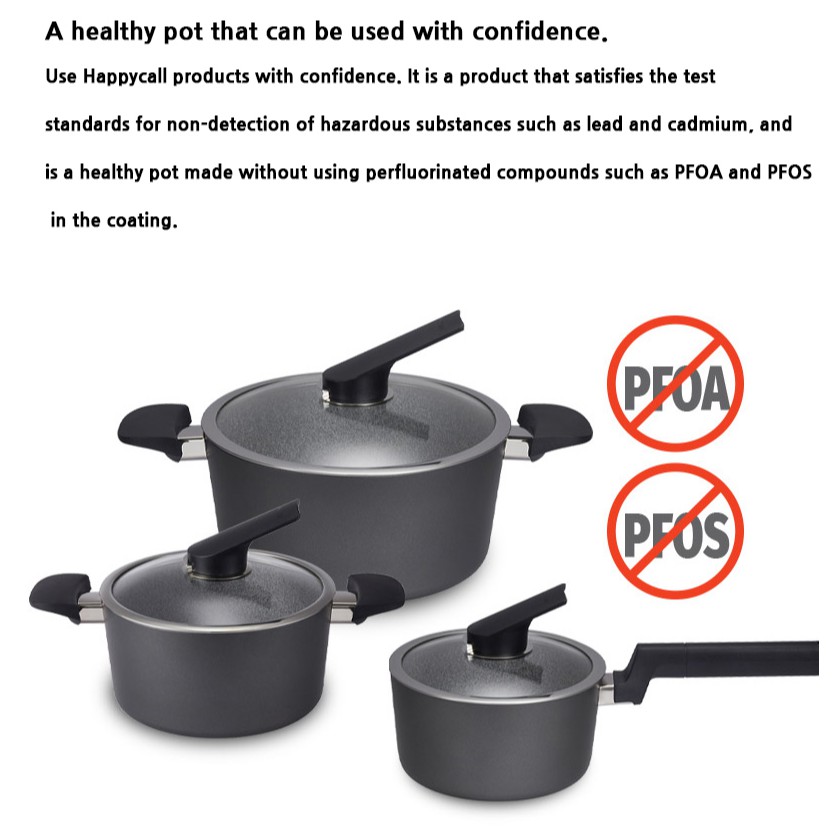 Happycall Monoble Non Stick Coating IH Induction Pot Granite Series