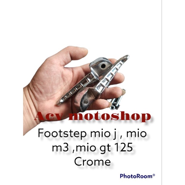 พักเท้าหลัง mio j, mio m3, mio gt125 crome set ซ้ายขวา