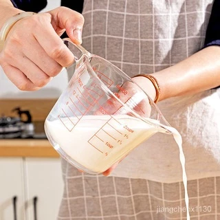 แก้วชงกาแฟ ถ้วยตวงแก้ว 350ML/500ML ทำจากแก้วอย่างหนา ทนความร้อนสูง ทนทาน สามารถเข้าไมโครเวฟ S.H.PLUS