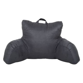 Cushion BACK CUSHION BACKREST 18X29 GRAY HLS Cushion cushion Home &amp; Furniture เบาะรองนั่ง เบาะรองหลัง HOME LIVING STYLE