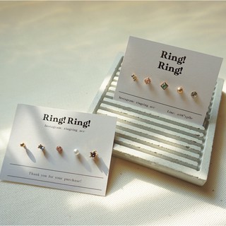 Ringring_acc | 5 Packs Ear Piercing ต่างหูเพชร