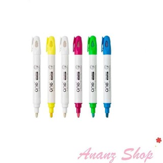ปากกาชอล์คบอร์ด ปากกาไวท์บอร์ด 3.0 มม. คละสี Chalk marker ONE (แพ็ค 6 ด้าม)