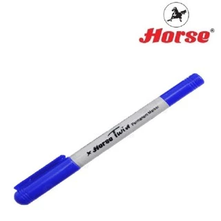 HORSEตราม้า ปากกาเคมี 2หัว หัวกลม 2มม./4มม. H-41 - หลากสี จำนวน 1ด้าม