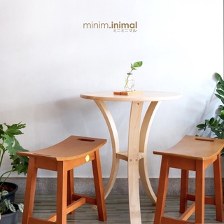 minim.tea for two โต๊ะและเก้าอี้นั่งจิบชาไม้ยางพารา( แยกซื้อ )