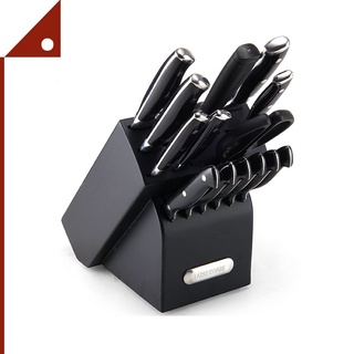 Farberware : FBW5148965* ชุดมีดทำครัว Forged Triple Riveted Knife Block Set 15-Piece, Black