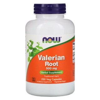 ( 250 เม็ด ) Now Foods, Valerian Root, 500 mg [ 250 Veg Capsules ] Valerian puritan , Now Food วาเลเรียน