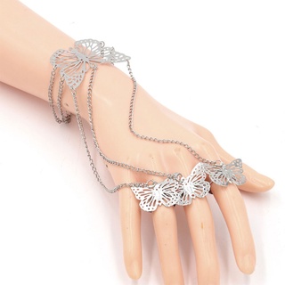 Mengt มินิมอล สําหรับผีเสื้อ แหวน สร้อยข้อมือ ติดโซ่ กําไลข้อมือ D