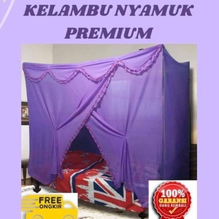Kelambu Nyamuk Tebal Kuat Premium Ukuran Jumbo Klambu Gantung Tenda Kotak Lipat Murah Selambu Kamar Tidur