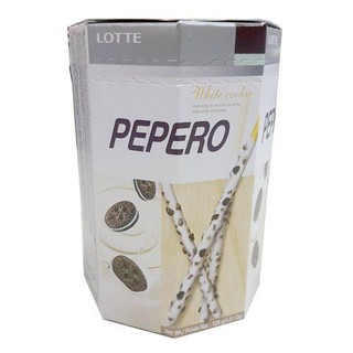 Lotte White Cookie Pepero 128g  ล็อตเต้ คุกกี้ไวท์พริกไทย 128g