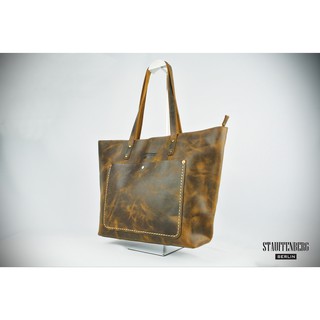 "A์NNING" - Leather Tote Bag