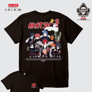 เสื้อยืด พิมพ์ลายการ์ตูนอนิเมะ NARUTO AKATSUKI CHIBIS-5XL