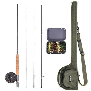 อุปกรณ์ตกปลา Sky-9  Fly Fishing Rod and Reel Combo พร้อมกระเป๋าเก็บ